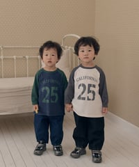 13[予約]送料無料 the beige colorblock raglan tee