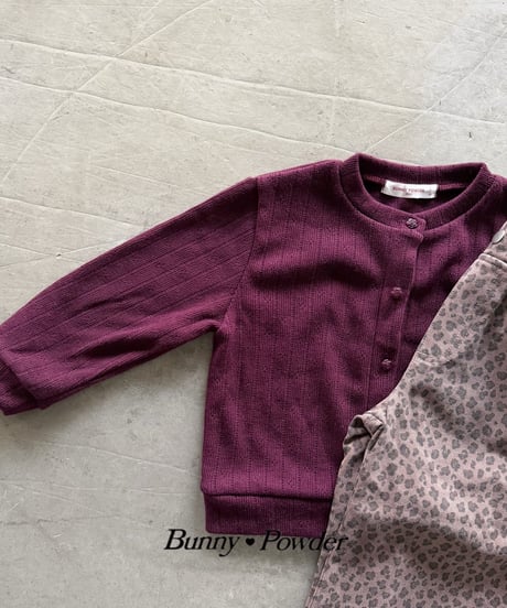 21[予約]bunny powder rose buton cardigan