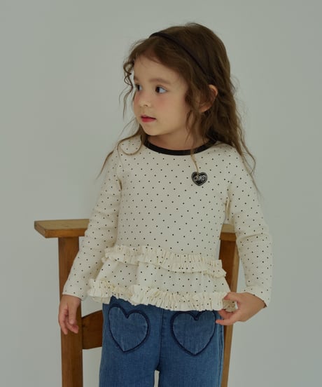 9[予約]momoann dot frill t