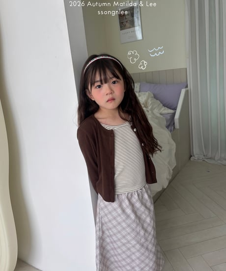 82[予約]matilda&lee stripe layered cardigan