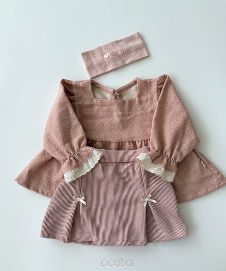 30[予約]Aosta milk dot blouse