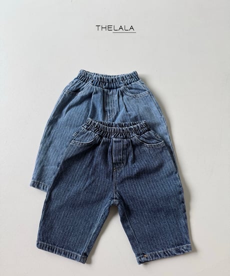 33[予約]thelala rail denim pants