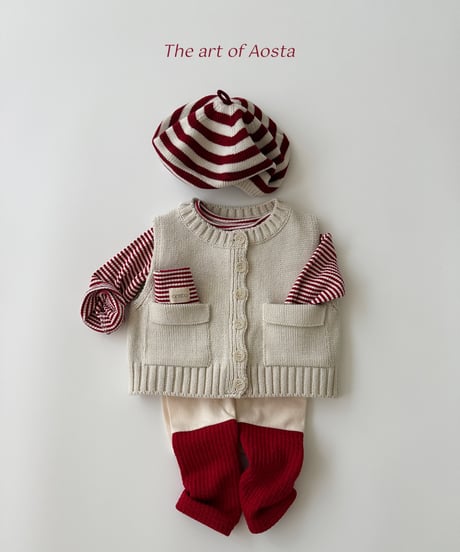 8[予約]Aosta knit cookie vest