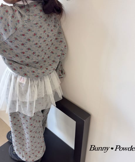 64[予約]bunny powder tutu layered skirt