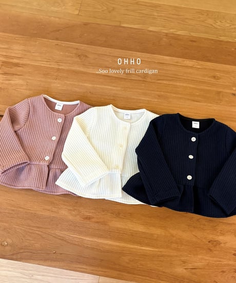9[予約]ohho elle frill cardigan