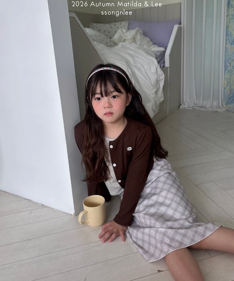 82[予約]matilda&lee stripe layered cardigan