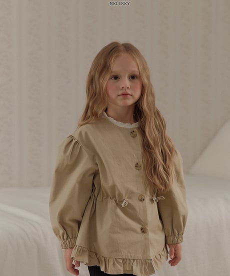 56[予約]melikey momo frill trench coat