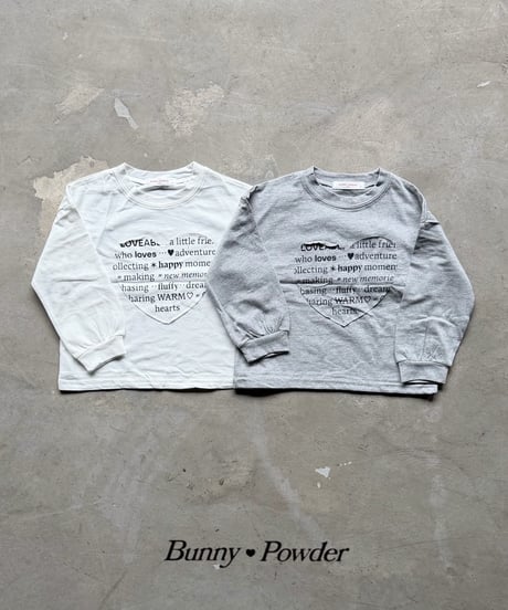 33[予約]bunny powder warm heart tee