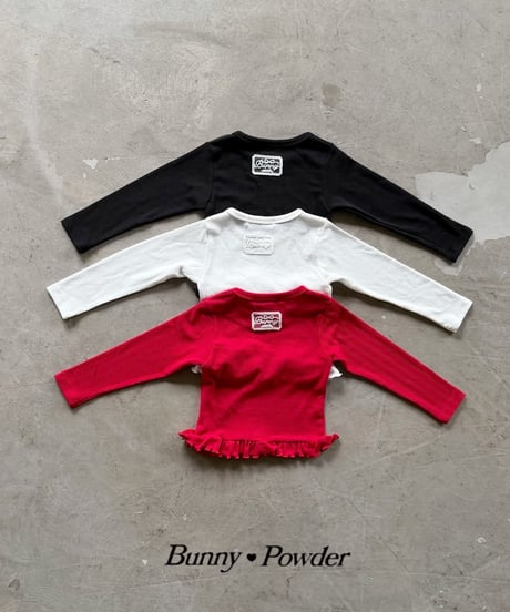 20[予約]bunny powder heart eyelet t-shirt