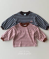17[予約]petit&petit tommy striped t