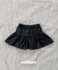 44[予約]petit&petit leather cancan skirt