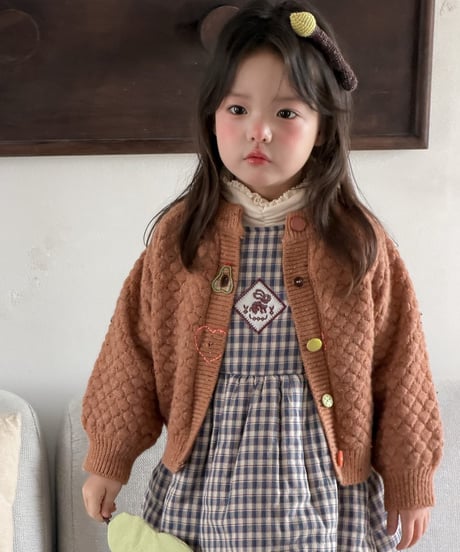 92[予約]aiai caramel popcorn knit cardigan