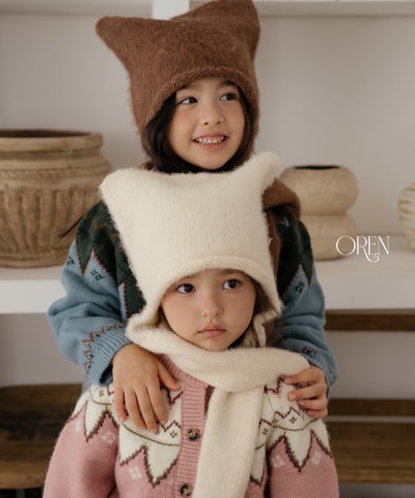 9[予約]OREN cat muffler beanie
