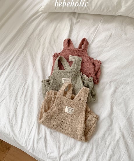 44[予約]bebeholic honey knit suit