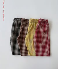 54[予約]Aosta caramel check pants