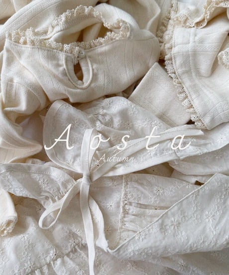 24[予約]Aosta lace cotton open dress