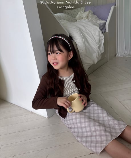 49[予約]matilda&lee check ribbon skirt
