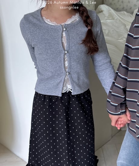 48[予約]matilda&lee dot frill skirt
