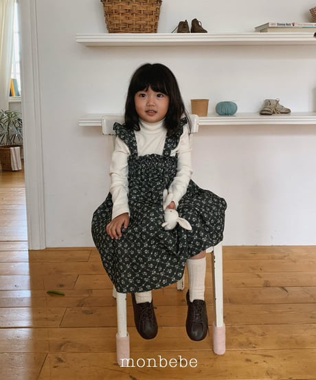 29[予約]monbebe corduroy frill dress