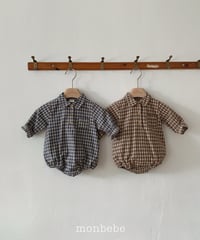 19[予約]monbebe check romper