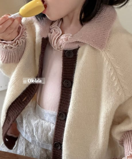 5[予約]ololala bonbon rabbit knit cardigan