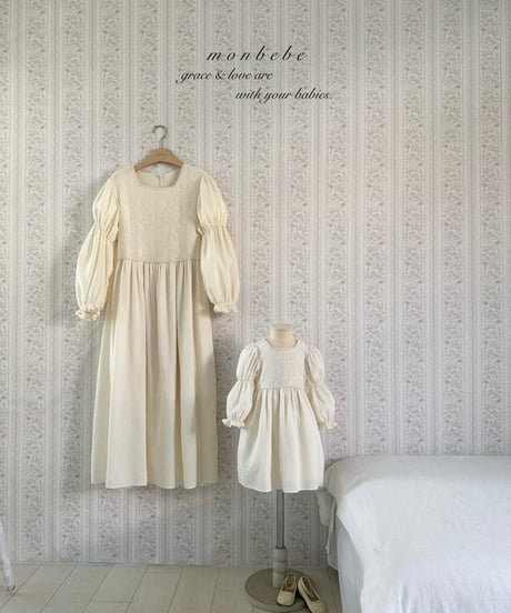 35[予約]monbebe rose lace ops
