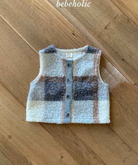 16[予約]bebeholic roy check vest