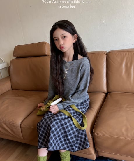 49[予約]matilda&lee check ribbon skirt