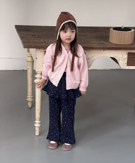 58[予約]aiai macaron punching knit cardigan