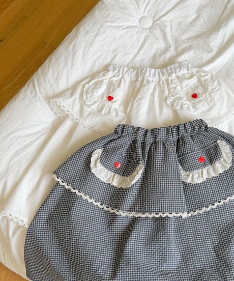32[予約]ninibello momo apron skirt