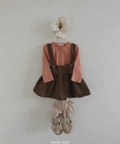 17[予約]aladin pleated suspender skirt