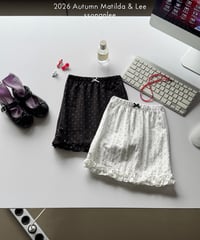 48[予約]matilda&lee dot frill skirt