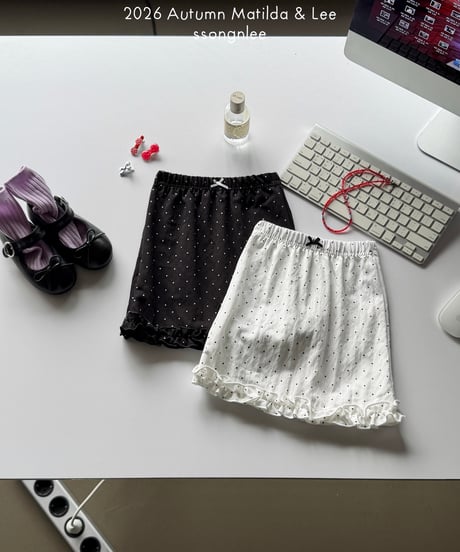 48[予約]matilda&lee dot frill skirt