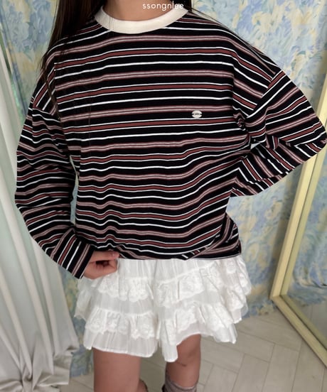 25[予約]matilda&lee modern nut stripe tee