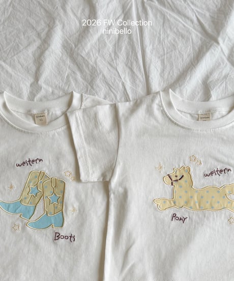 2[予約]ninibello western short sleeve tee