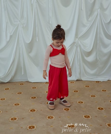 2[予約]petit&petit ribbon bustier t