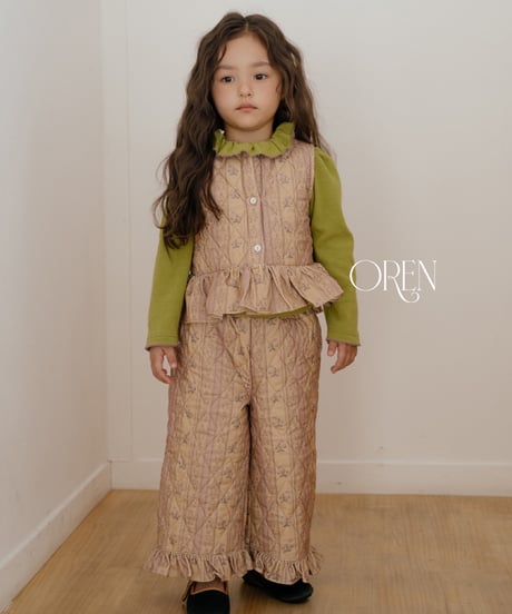 11[予約]OREN groot vest quilted padded set up