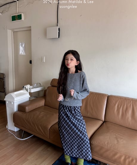 49[予約]matilda&lee check ribbon skirt