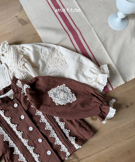 17[予約]marron motif blouse(XS-L)