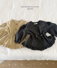56[予約]melikey momo frill trench coat