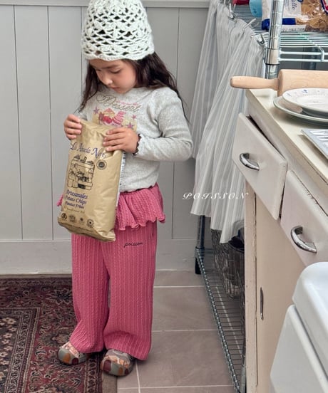 29[予約]poisson knit frill pants