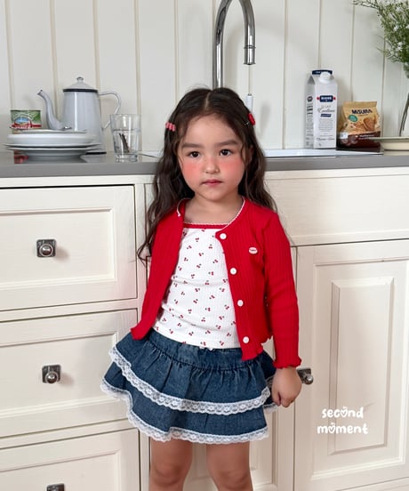 36[予約]second moment cherry cardigan set