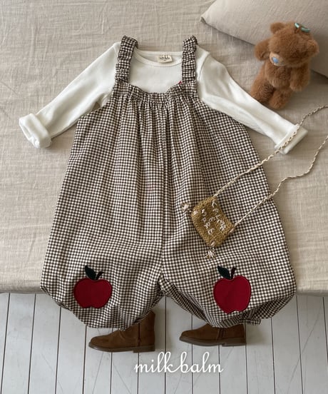 12[予約]milkbalm apple overalls
