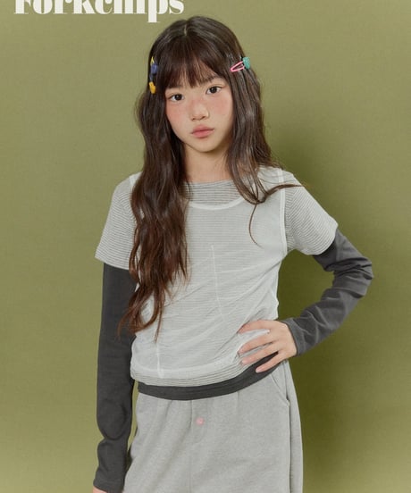 12[予約]FORKCHIPS vivid layered tee