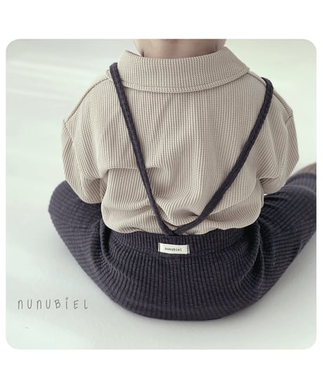 5[予約]nunubiel bebe waffle shirt