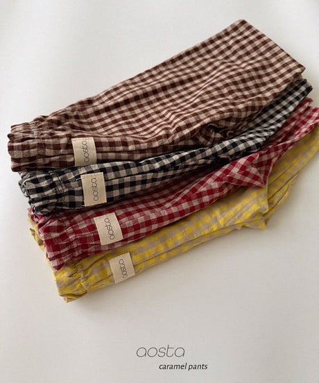 54[予約]Aosta caramel check pants
