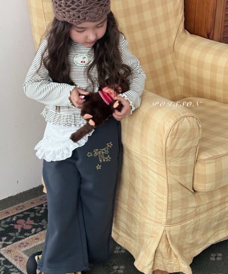 22[予約]poisson ribbon embroidery pants