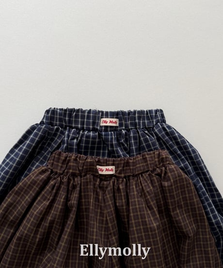 52[予約]ELLYMOLLY autumn grid balloon pants