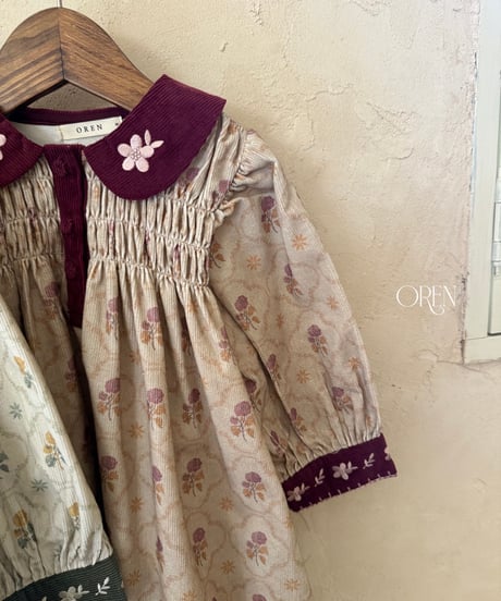 43[予約]OREN camilla color combination dress