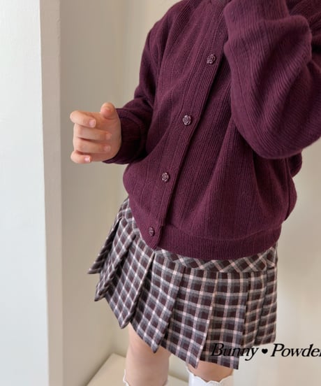 21[予約]bunny powder rose buton cardigan